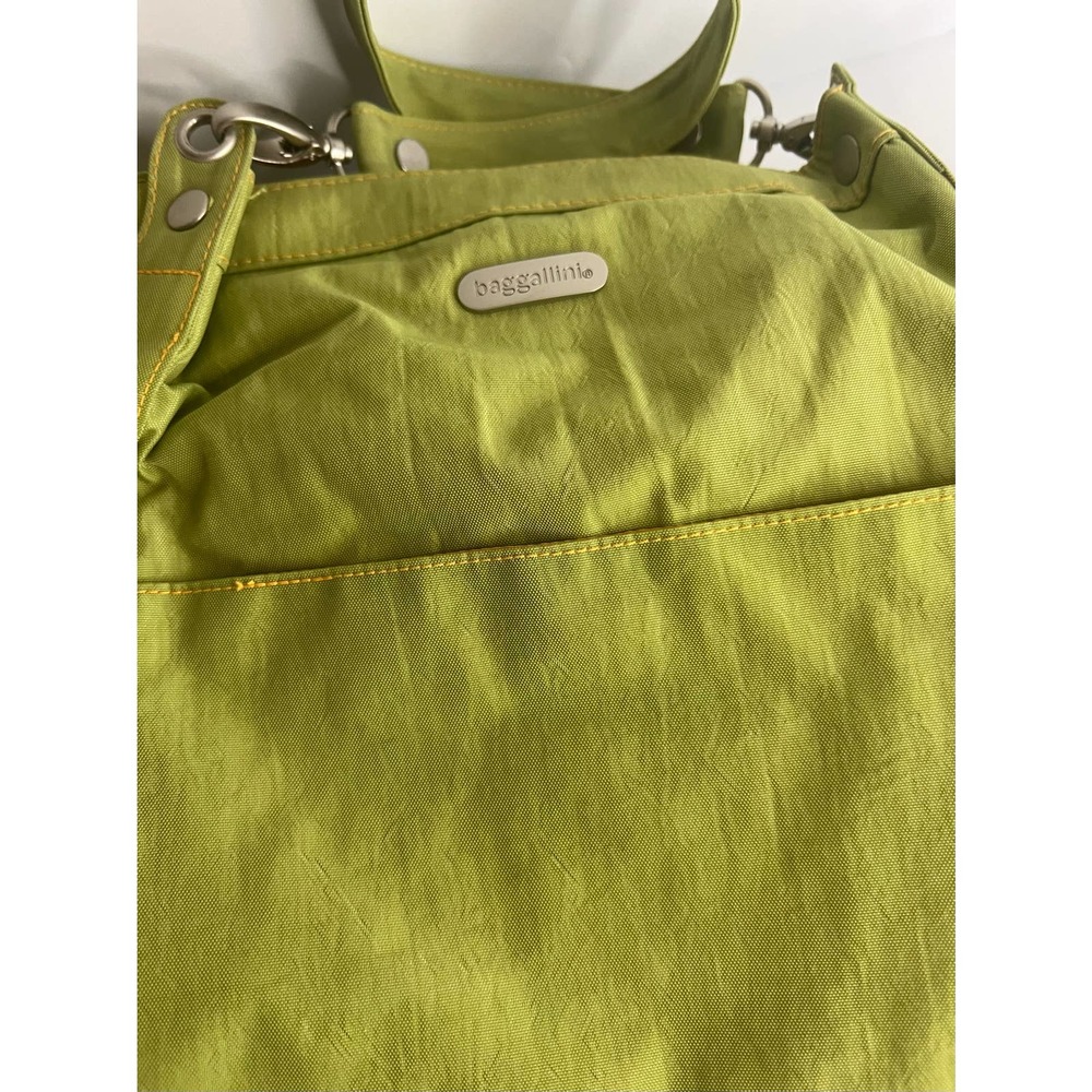 NEW Baggallini XL Hampton Bright Green/Orange Satchel Travel Gym Carry All TBag - Picture 13 of 14